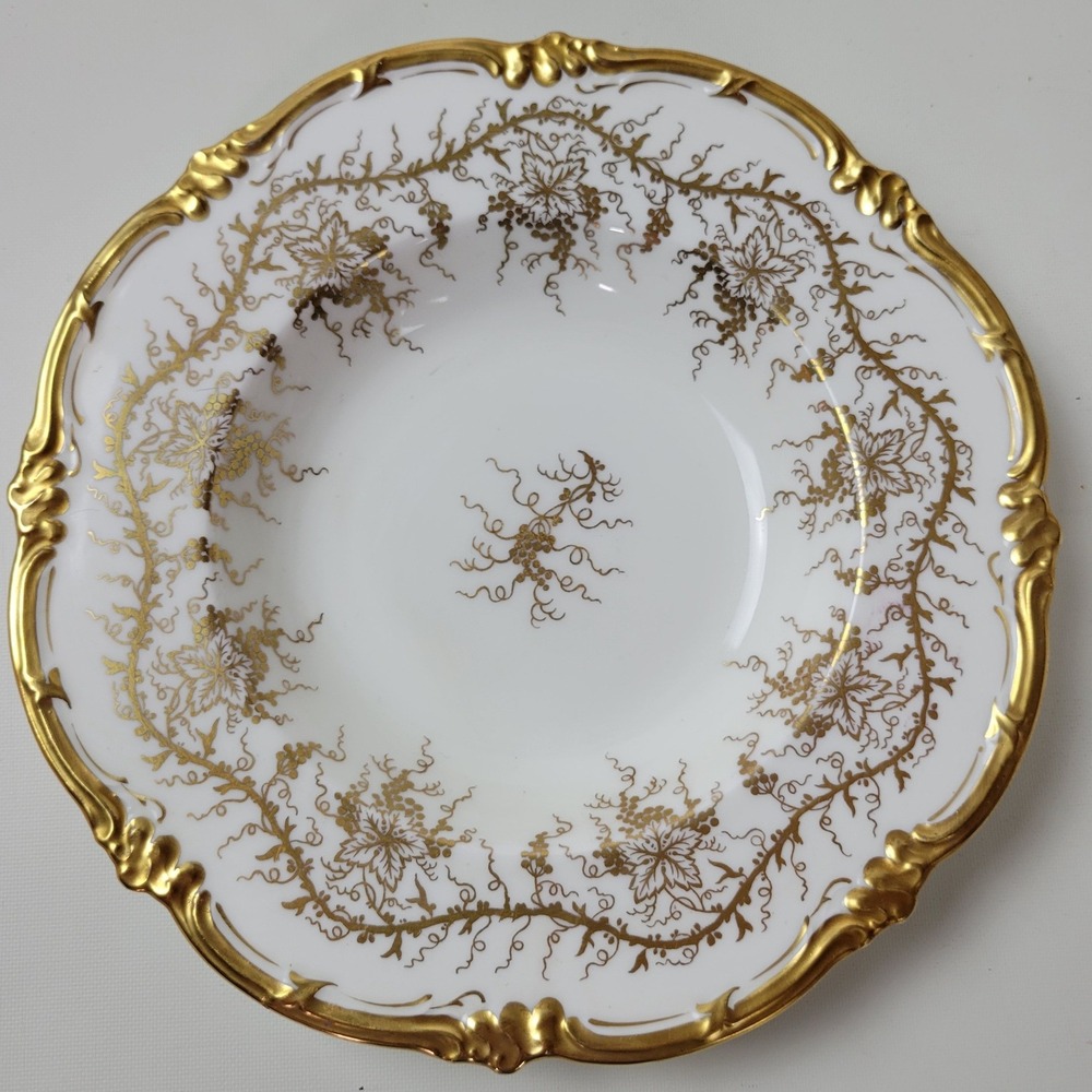 Cauldon Kings Plate Bone China Gold Encrusted Large Rim Soup Bowl 9in